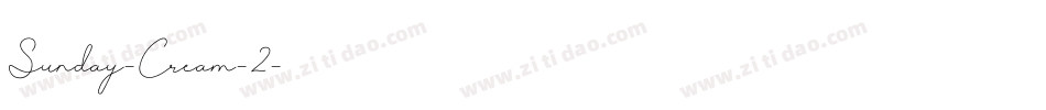 Sunday-Cream-2字体转换