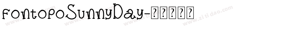fontopoSunnyDay字体转换