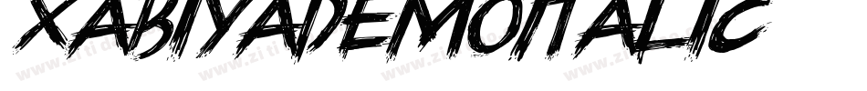 XabiyaDemoItalic字体转换