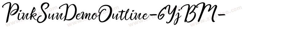 PinkSunDemoOutline-6YjBM字体转换