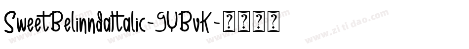 SweetBelinndaItalic-9YBvK字体转换