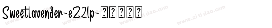 SweetLavender-eZ2lp字体转换