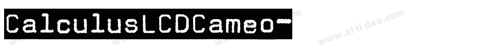 CalculusLCDCameo字体转换