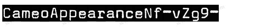 CameoAppearanceNf-vZg9字体转换