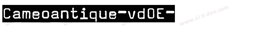Cameoantique-vdOE字体转换