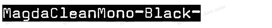MagdaCleanMono-Black字体转换