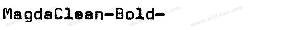 MagdaClean-Bold字体转换