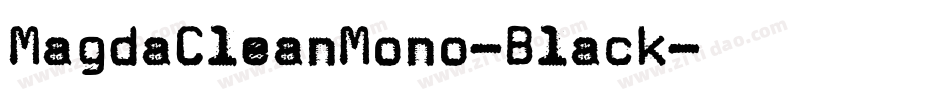 MagdaCleanMono-Black字体转换