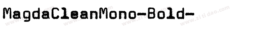 MagdaCleanMono-Bold字体转换