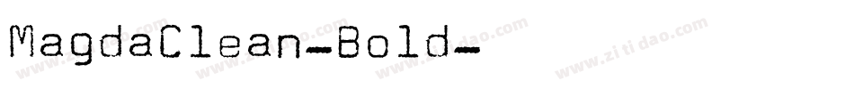 MagdaClean-Bold字体转换