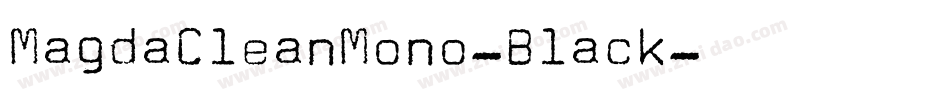 MagdaCleanMono-Black字体转换