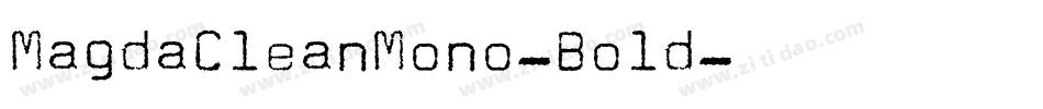 MagdaCleanMono-Bold字体转换