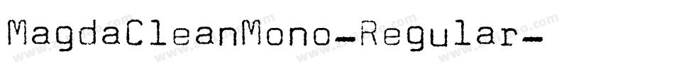 MagdaCleanMono-Regular字体转换