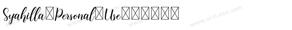 Syahilla_Personal-Use字体转换