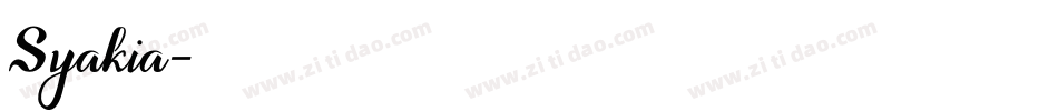 Syakia字体转换