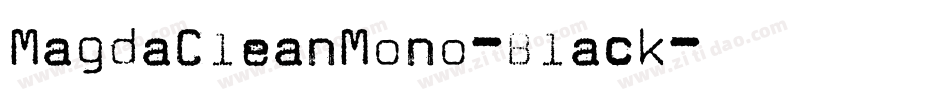 MagdaCleanMono-Black字体转换