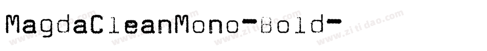 MagdaCleanMono-Bold字体转换