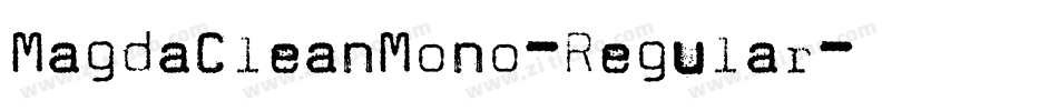 MagdaCleanMono-Regular字体转换