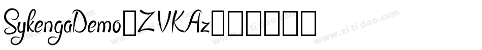 SykengaDemo-ZVKAz字体转换