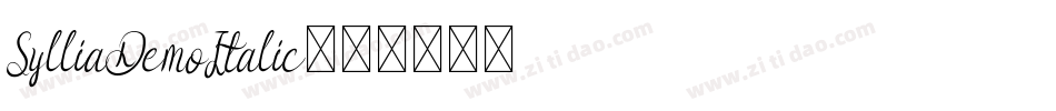 SylliaDemoItalic字体转换