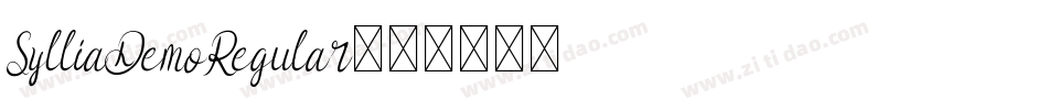 SylliaDemoRegular字体转换