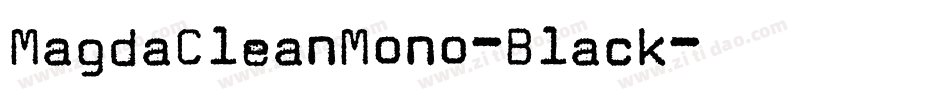 MagdaCleanMono-Black字体转换