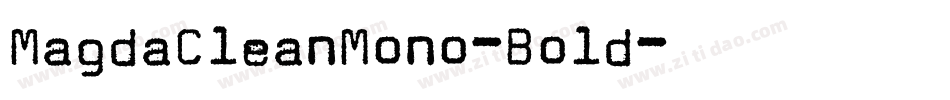 MagdaCleanMono-Bold字体转换