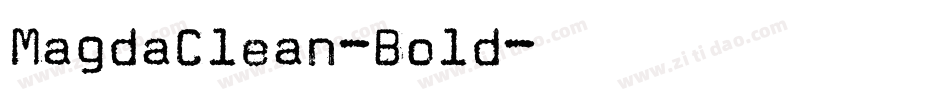 MagdaClean-Bold字体转换