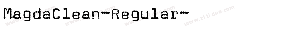 MagdaClean-Regular字体转换