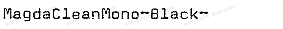 MagdaCleanMono-Black字体转换