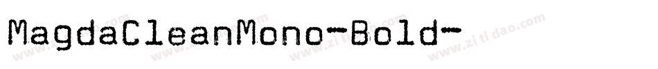 MagdaCleanMono-Bold字体转换