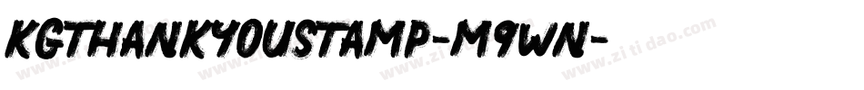 KgThankYouStamp-M9Wn字体转换