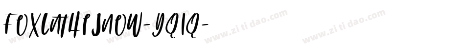 FoxInTheSnow-yq1q字体转换