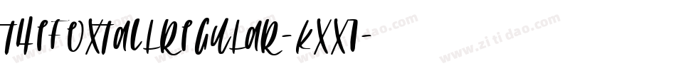 TheFoxTailRegular-KxX7字体转换