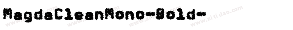 MagdaCleanMono-Bold字体转换