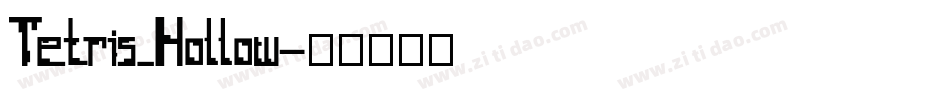 Tetris_Hollow字体转换