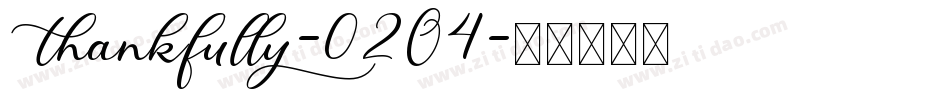 Thankfully-02O4字体转换