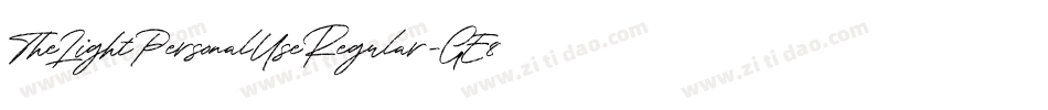TheLightPersonalUseRegular-GE8O字体转换