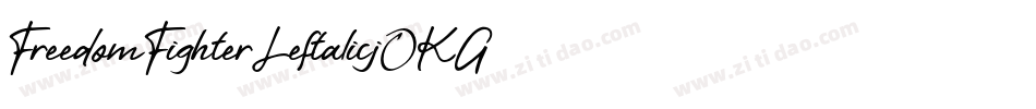 FreedomFighterLeftalic-jOKG字体转换