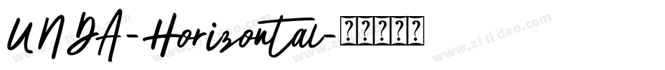 UNDA-Horizontal字体转换