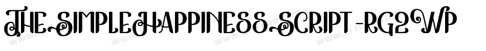 TheSimpleHappinessScript-rg2Wp字体转换 TheSimpleHappinessScript-rg2Wp字体转换