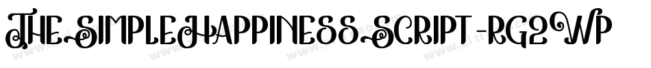 TheSimpleHappinessScript-rg2Wp字体转换 TheSimpleHappinessScript-rg2Wp字体转换