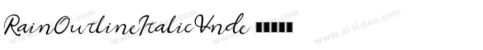 RainOutlineItalic-Vnde字体转换
