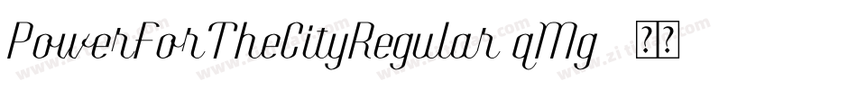 PowerForTheCityRegular-qMg5字体转换