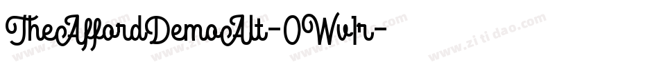 TheAffordDemoAlt-0Wv1r字体转换