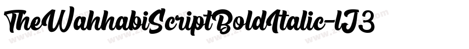 TheWahhabiScriptBoldItalic-lJ3y字体转换