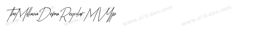 TheMillavaDemoRegular-MVYjp字体转换 TheMillavaDemoRegular-MVYjp字体转换