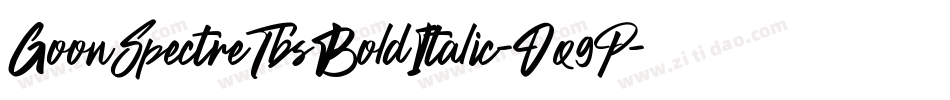 GoonSpectreTbsBoldItalic-Oq9P字体转换