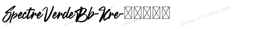 SpectreVerdeBb-Kre字体转换