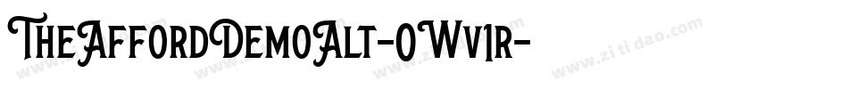 TheAffordDemoAlt-0Wv1r字体转换